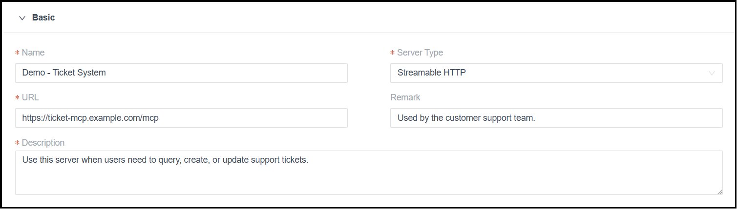 Configurazione MCP Server
