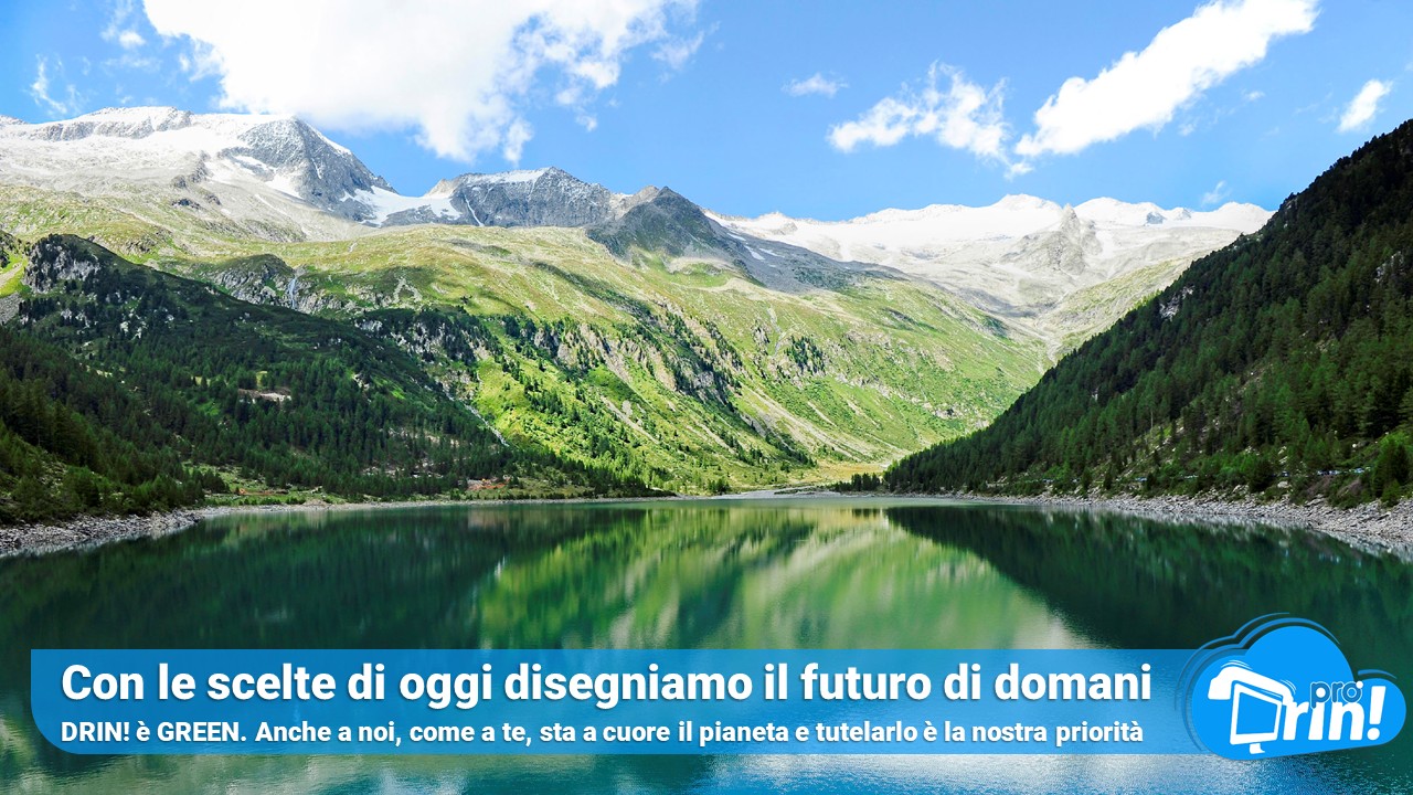 DRIN PRO è GREEN — energia 100% da fonti rinnovabili